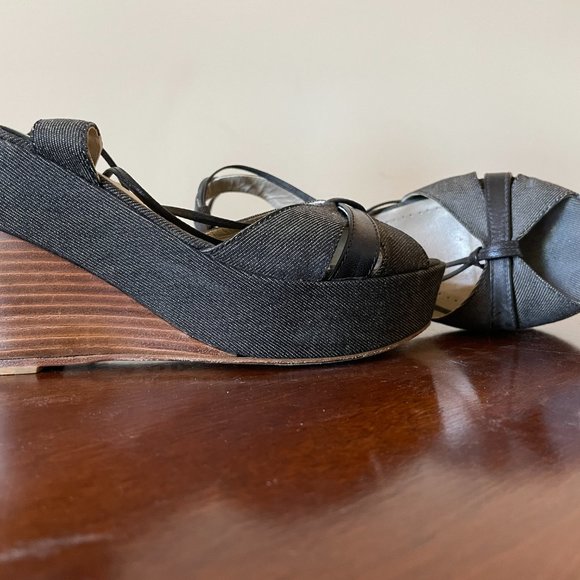 Theory wedge shoes denim 38.5 (US 8) - Picture 5 of 6